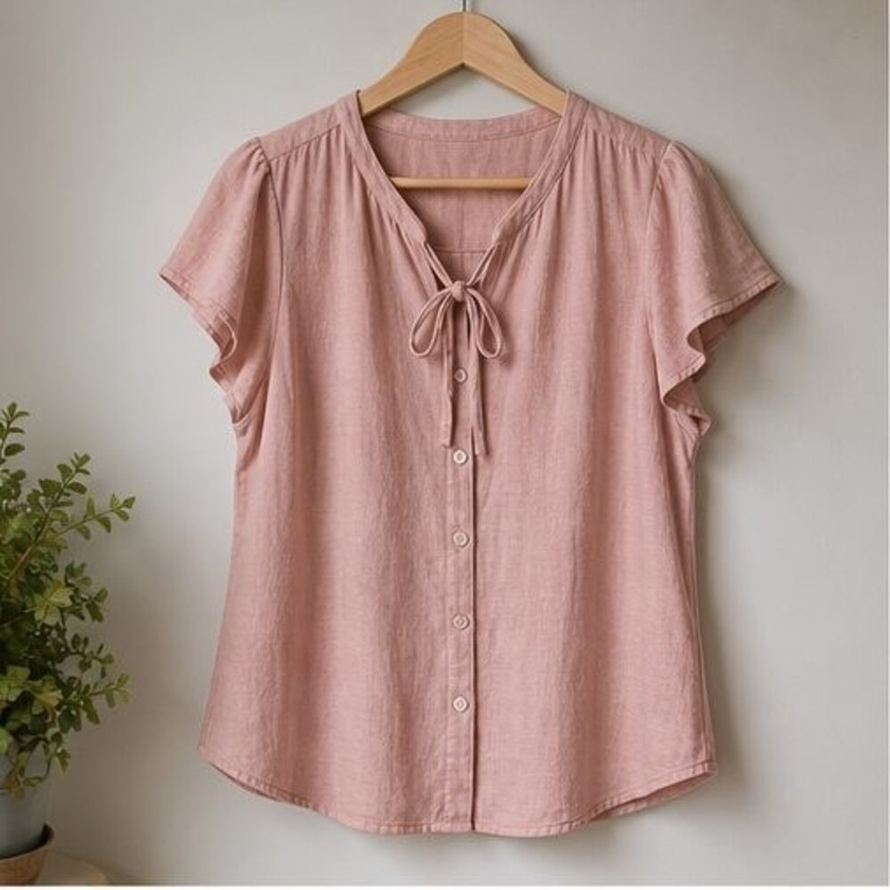 Blush Lace Trim Top